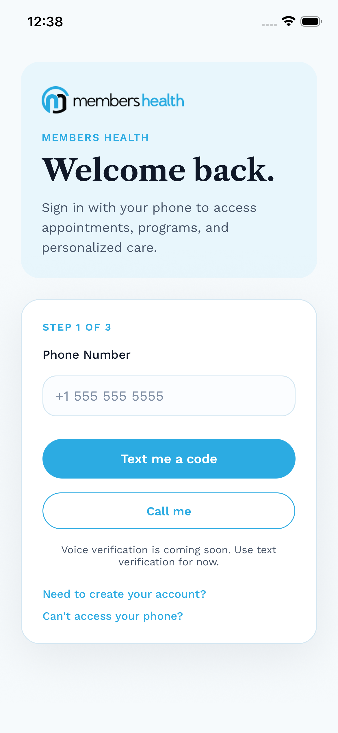 Members Health OS app screenshot 1